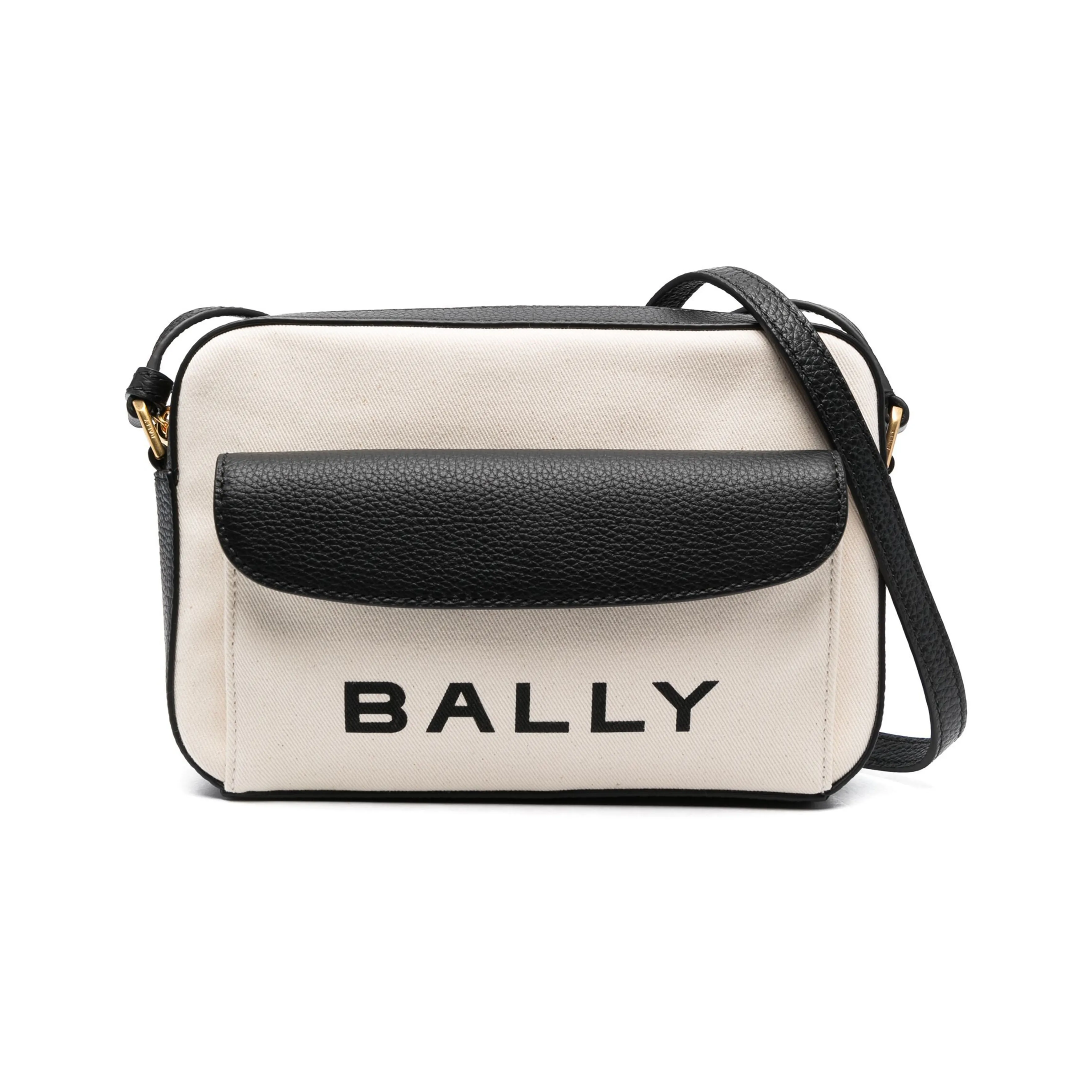 BALLY с телячьей кожей сумка через плечо женская черный белый