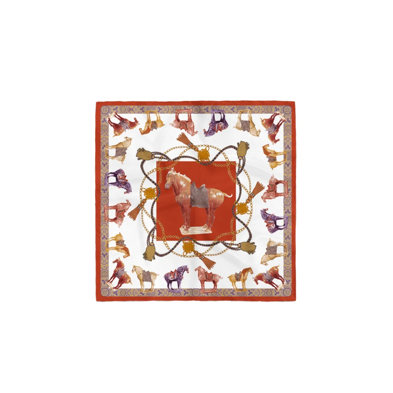 CH＇IN MELODY Silk Scarves Unisex