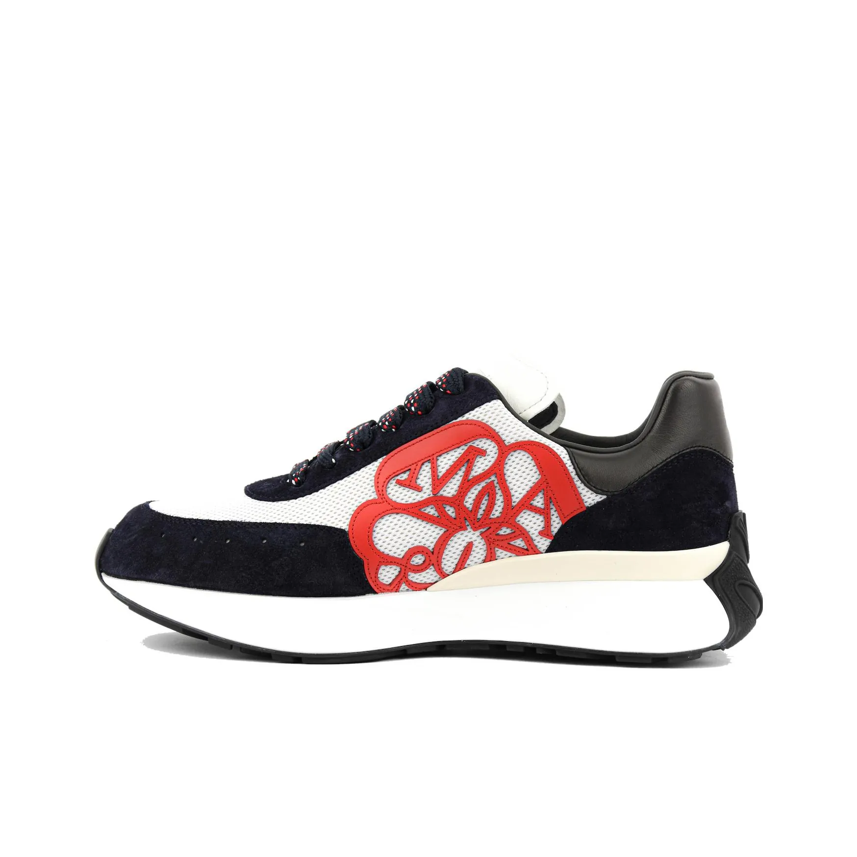 Alexander McQueen Sprint Runner 
Black White Red
