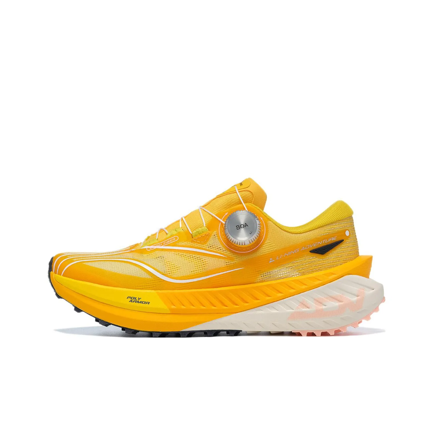 LiNing Dilu Шокабойеры Slip-Resistant Низкие Кроссовки для Беговых Пути Женские Хром Золото