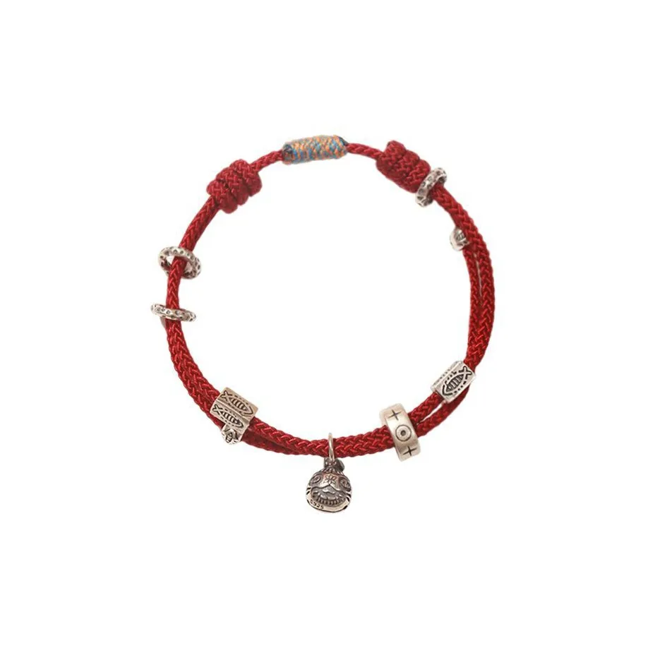 AWD Hand Ткани вязаные Красная нить Браслеты Унисекс