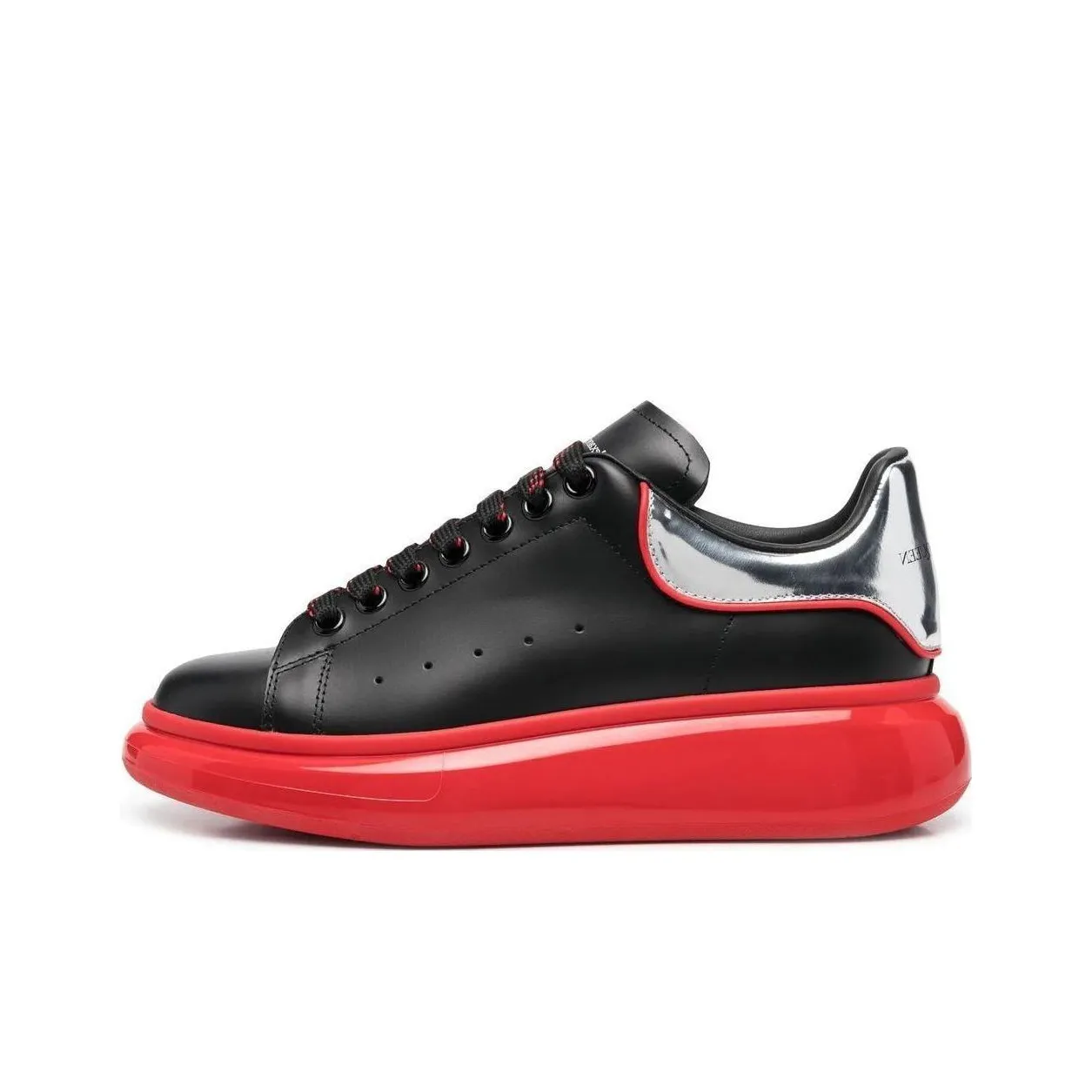 Alexander McQueen Oversized Trainers Low Топ Стильные Скейтбординги Мужской Черный Красный