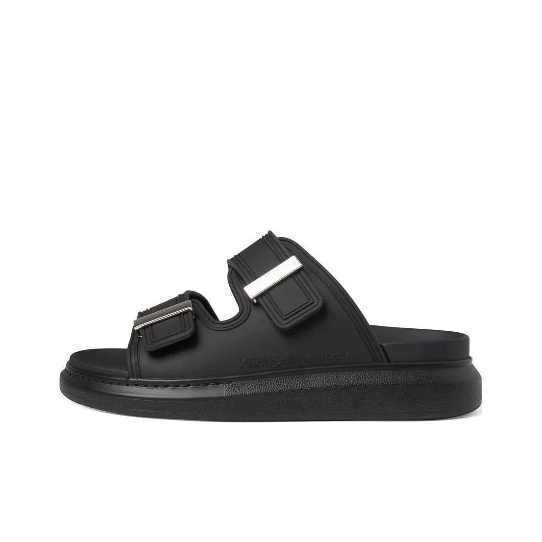Alexander McQueen Logo Engraved Flatform Sandals Women's