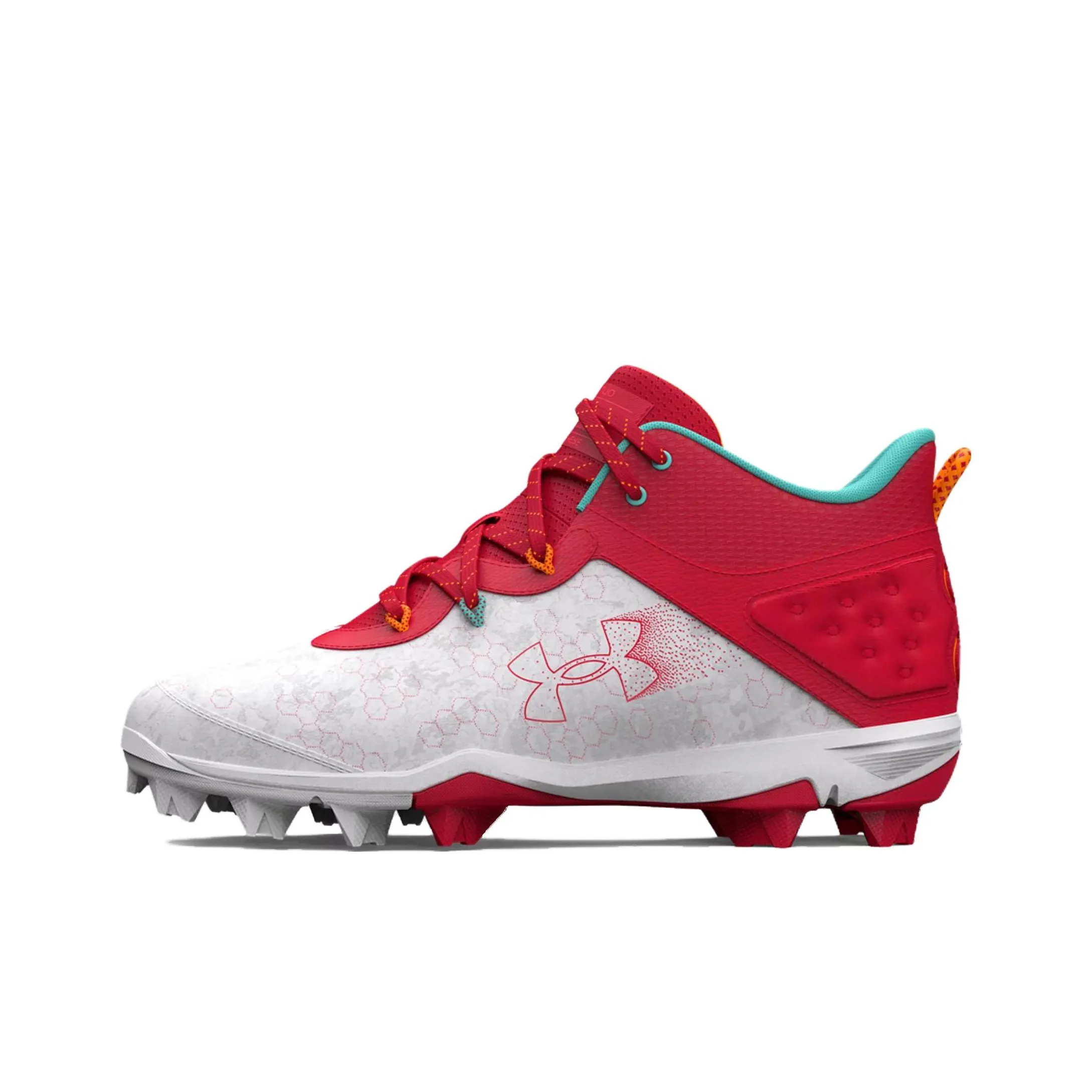 Under Armour Harper 8 Cushioning, Slip Resistant, And Abrasion Resistant Mid Top Training Shoes Men's Red White