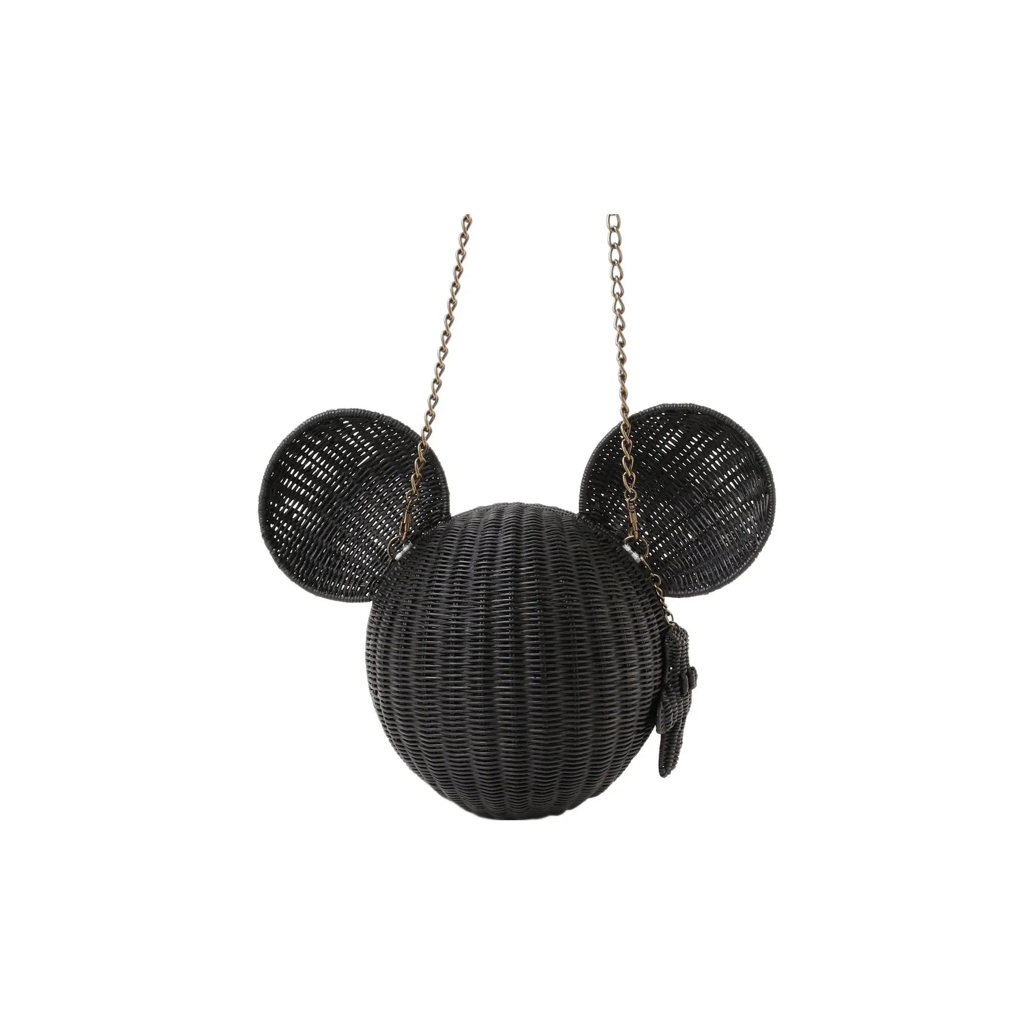 Beams Rattan Shoulder Bag, Crossbody Bag Regular Women's Black