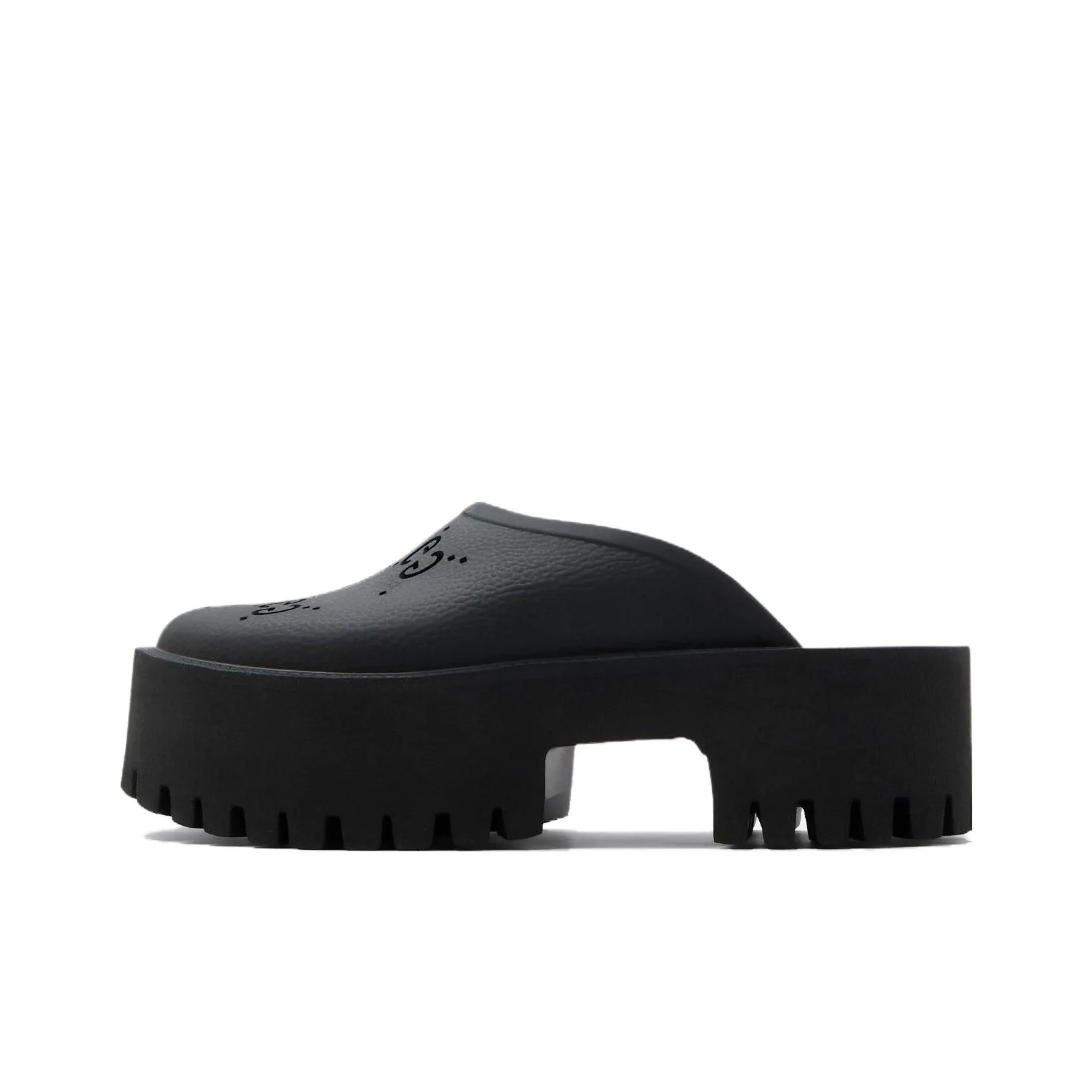 GUCCI Women's Platform Perforated G Sandal 'Black' Women's