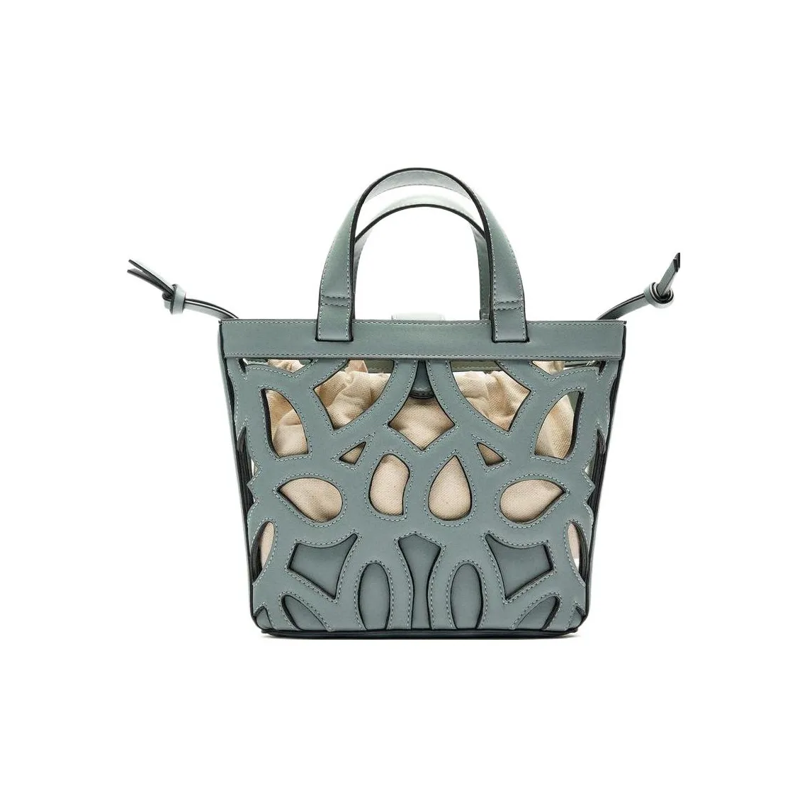 ZARA PU Leather Tote Bag Shopping Bag Shoulder Bag Crossbody Bag Handbag Mini Women's Blue