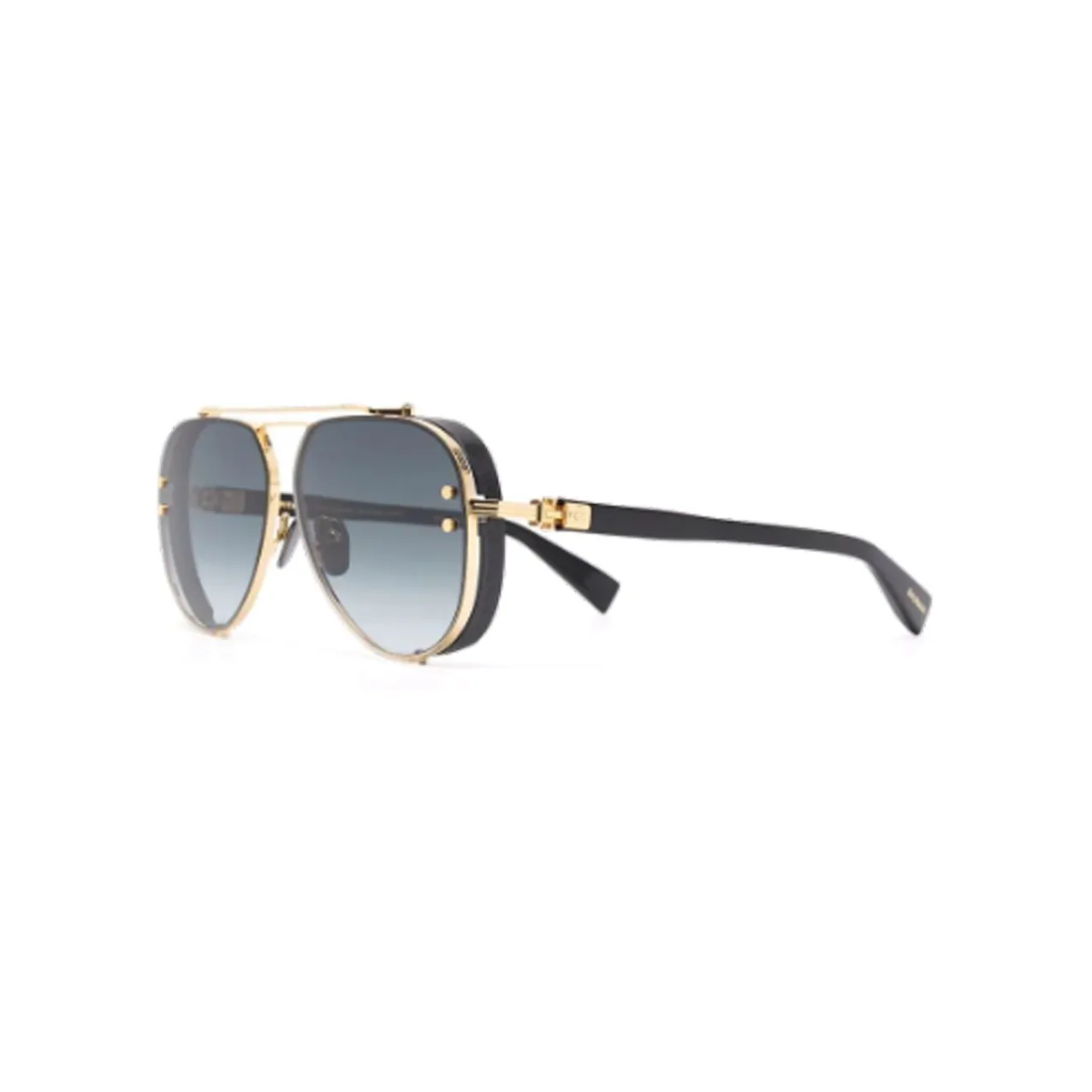 BALMAIN Titanium Acetate Irregular Shape Sunglasses Unisex Black