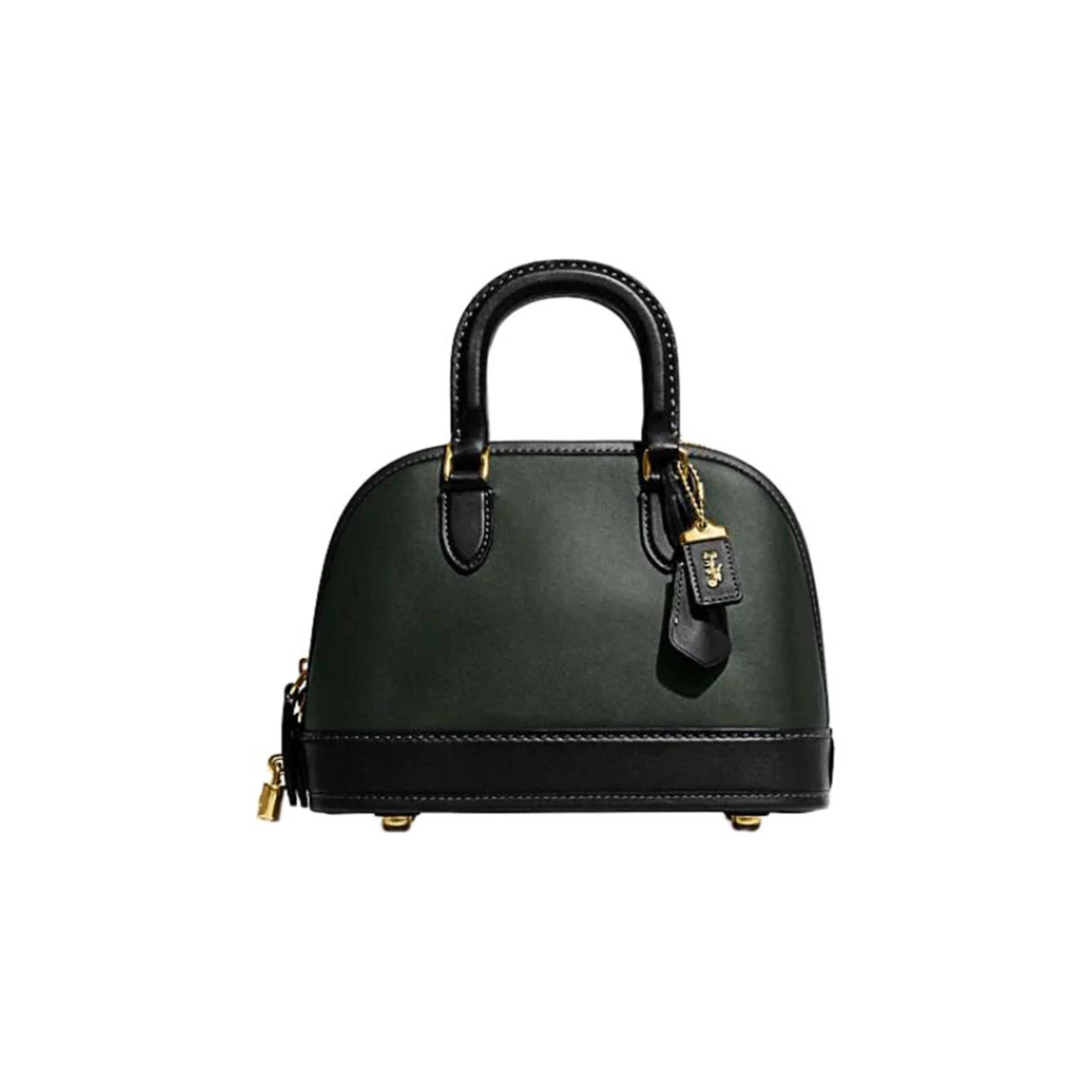 COACH Revel Коровья кожа Купольная сумка Сумка через плечо Сумка среднего размера Женская Оливково-зеленая