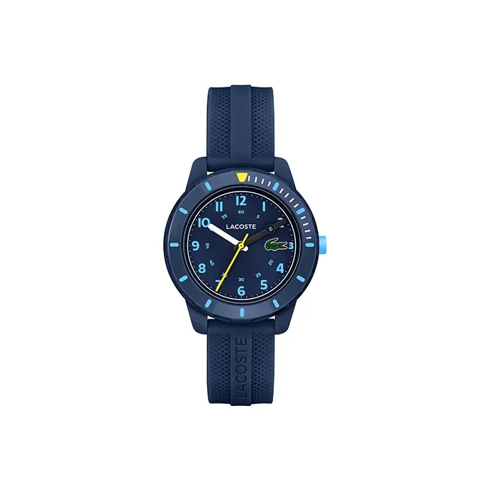 Lacoste MINI TENNIS Collection Часы Кварцевый механизм Силиконовый ремешок 38 мм Синий циферблат Детские