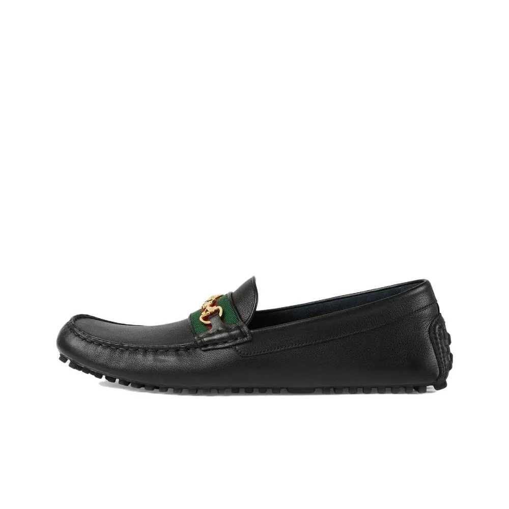 GUCCI Driver 'Horsebit   Black Green Red'
