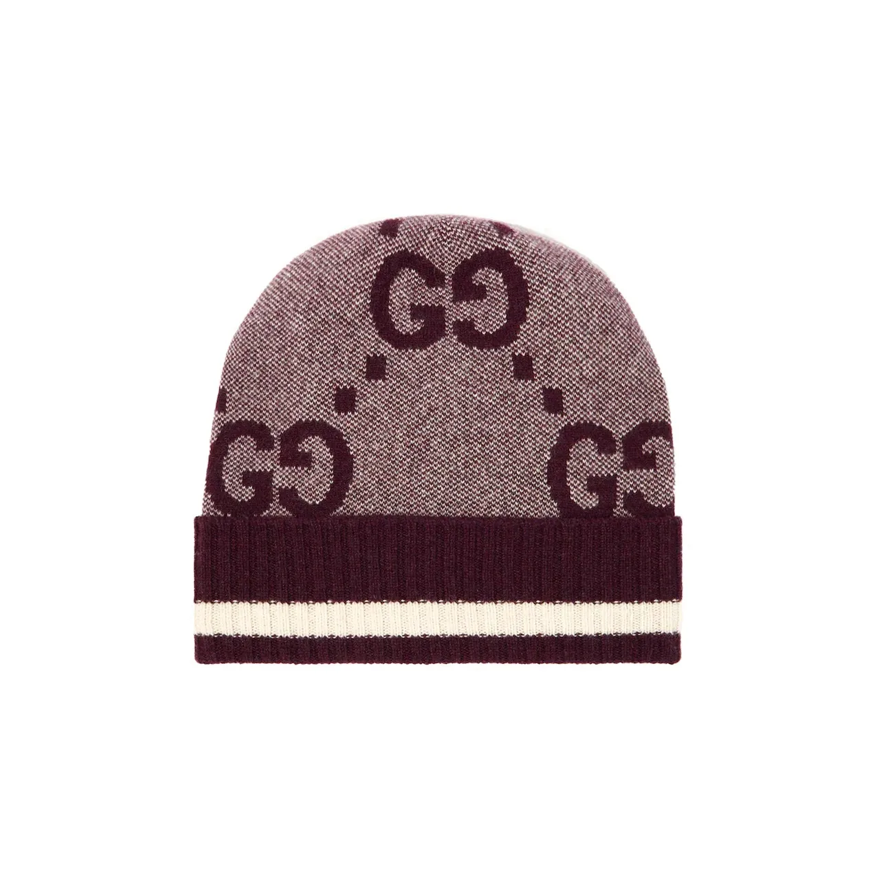 GUCCI Кашемир Шапки-бини Коричневый/Сливочный Мужской