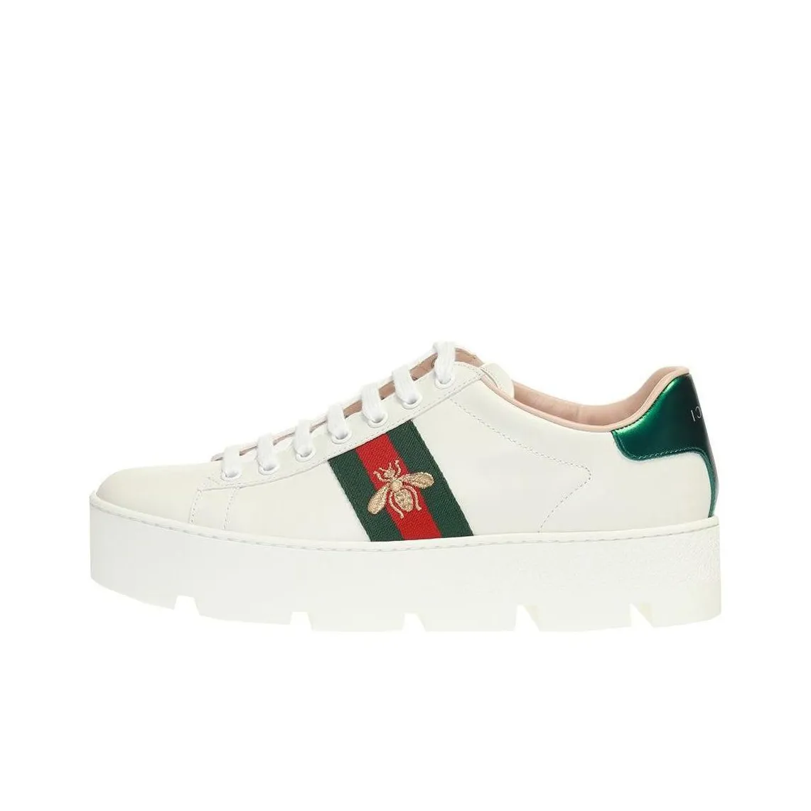GUCCI Women's Ace Embroidered Platform 'White' Women's