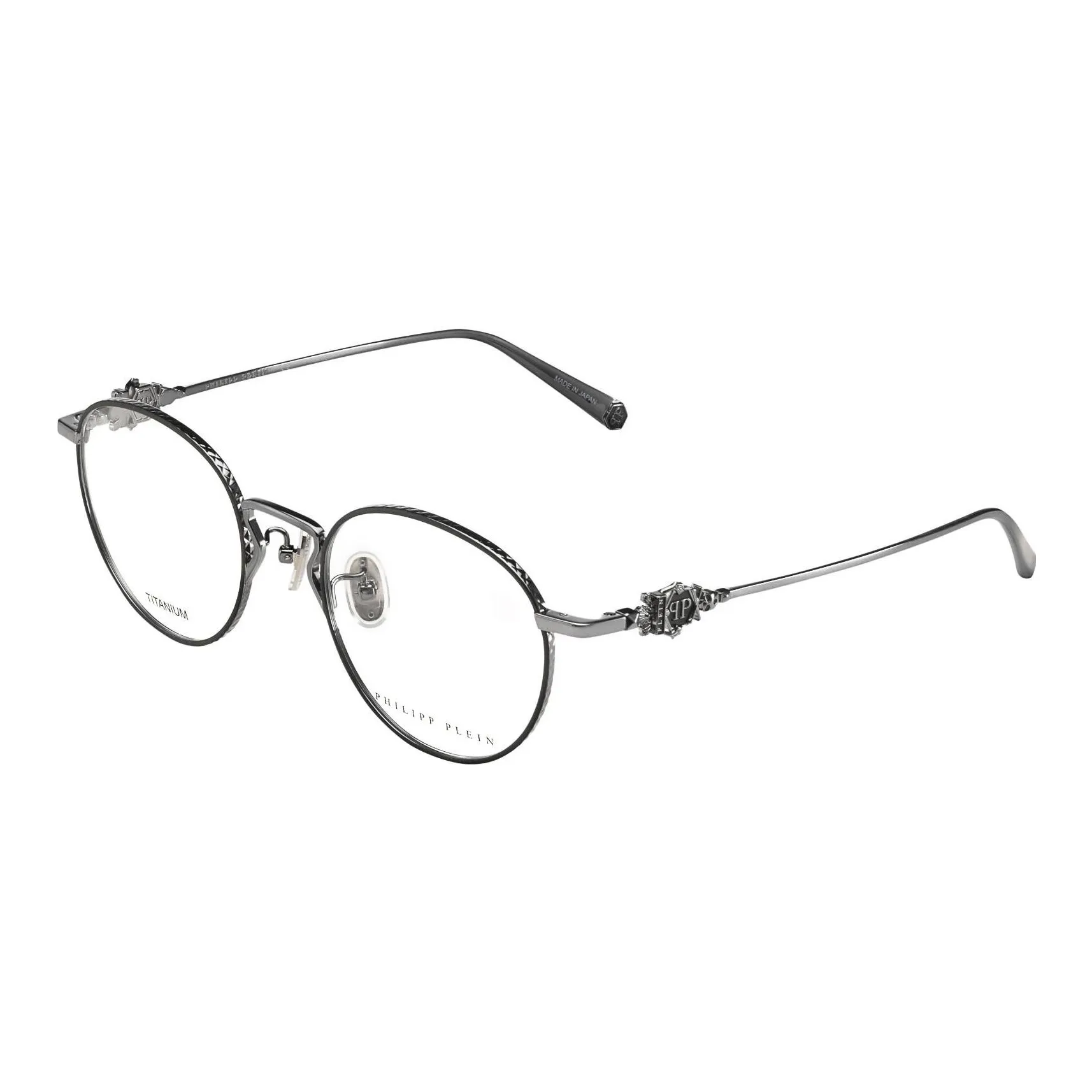 PHILIPP PLEIN Pure Titanium Round Eyeglass Frames Unisex