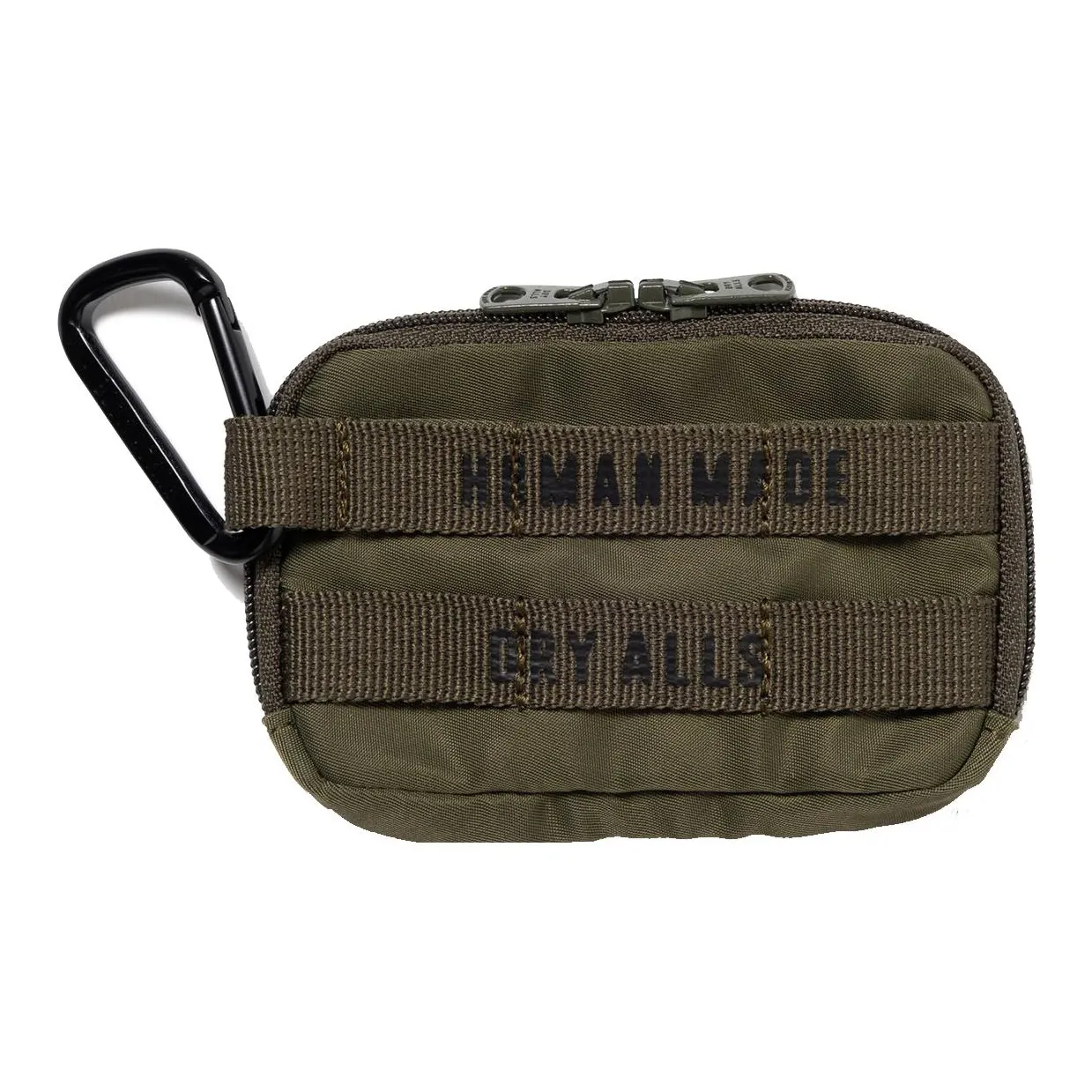 HUMAN MADE Nylon And PVC Card Holder Wallet Coin Purses Unisex Olive Green