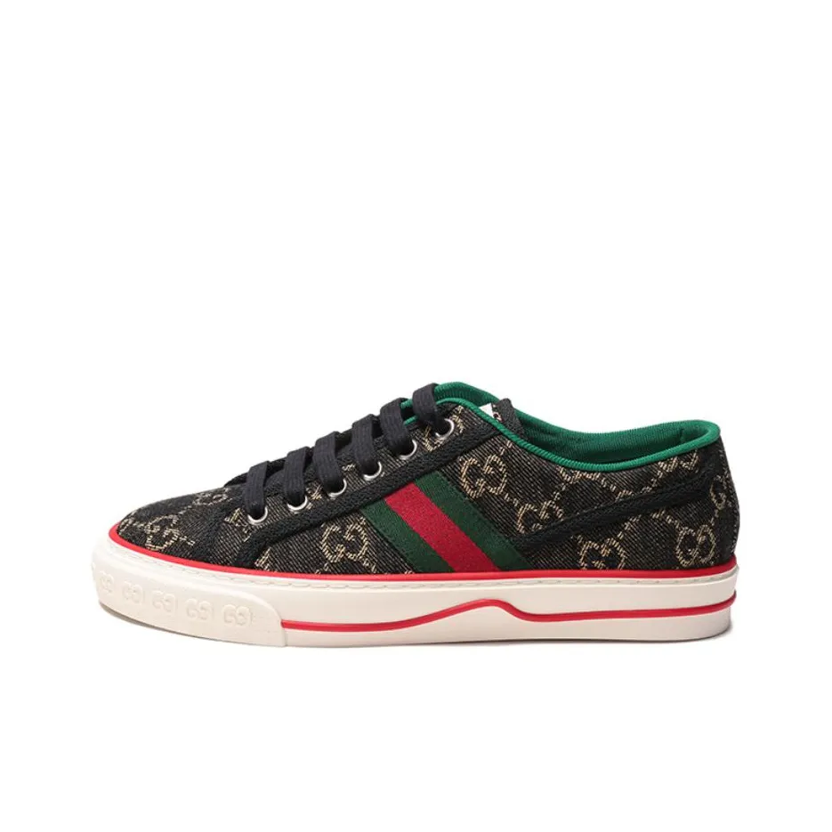 GUCCI Tennis 1977 Gg Logo Black Multi Women's