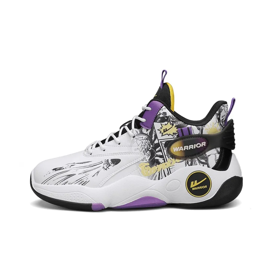 WARRIOR Basketball Shoes Men's High Top Purple/Black