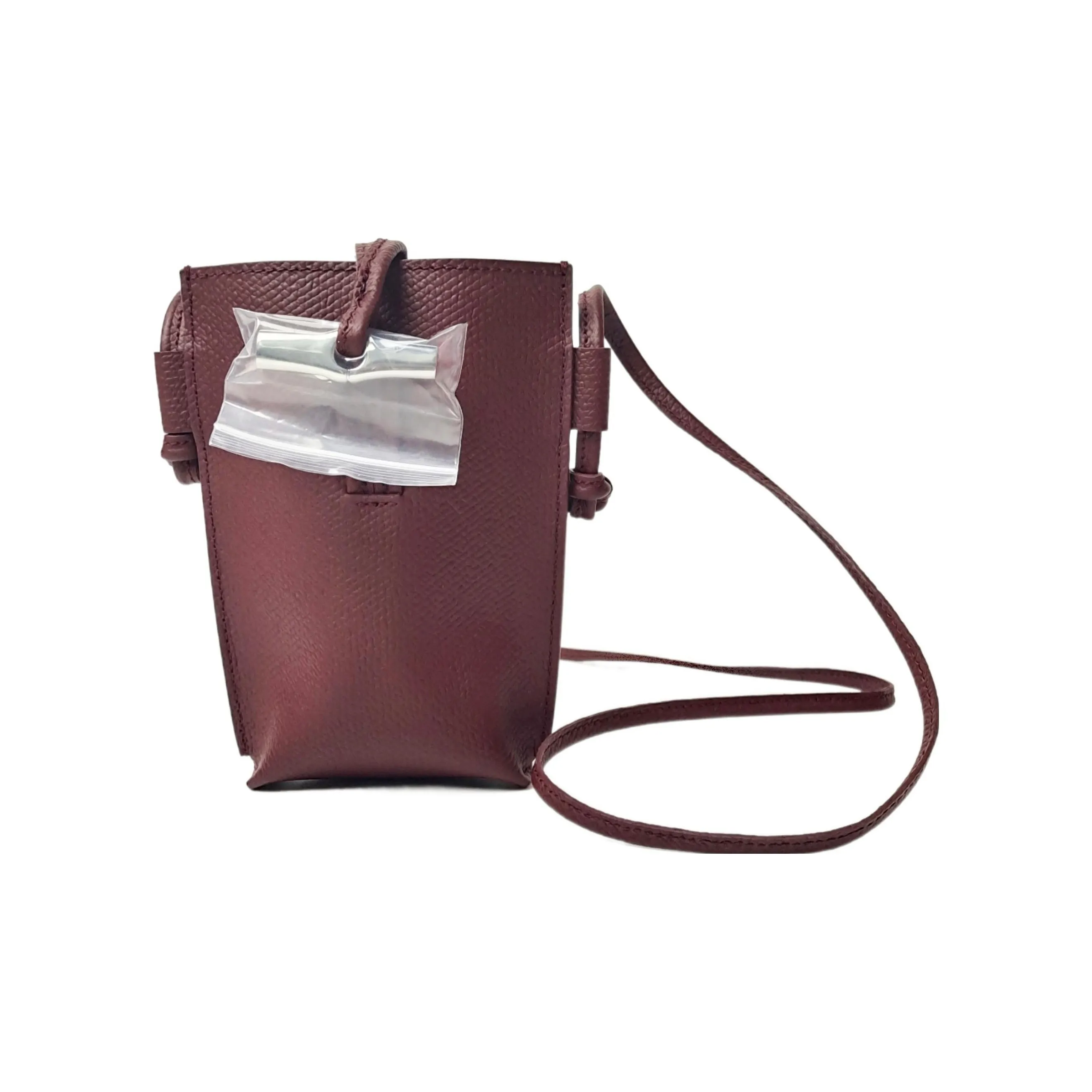 LONGCHAMP Roseau Коровья крупнозернистая кожа Сумка через плечо Сумка на плечо Чехол для телефона Женский Темно-фиолетовый