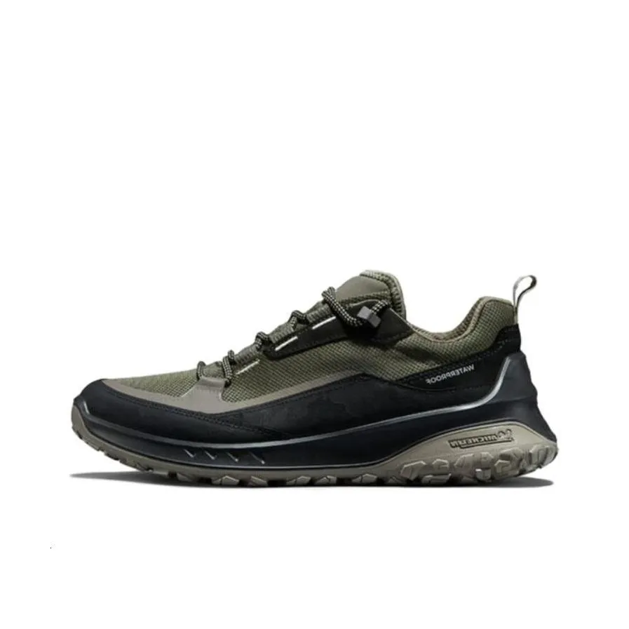 Ecco Otto Series Breathable Low Top Casual Shoes Men's Black Green