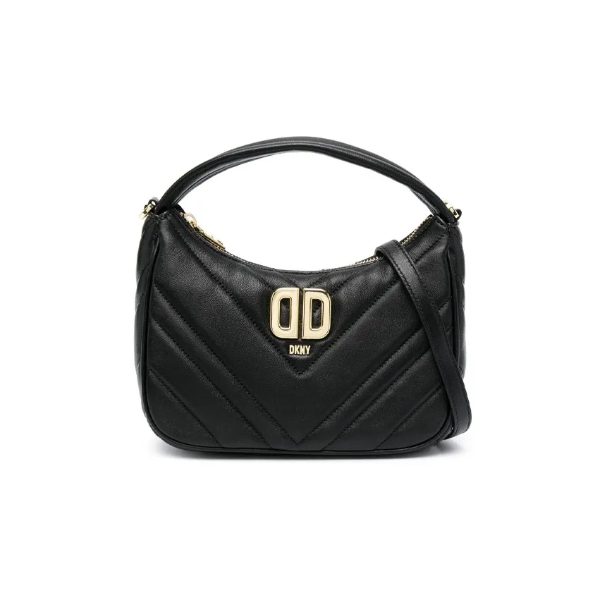 DKNY Lambskin Shoulder Bag, Crossbody Bag, Handbag Regular Women's Black