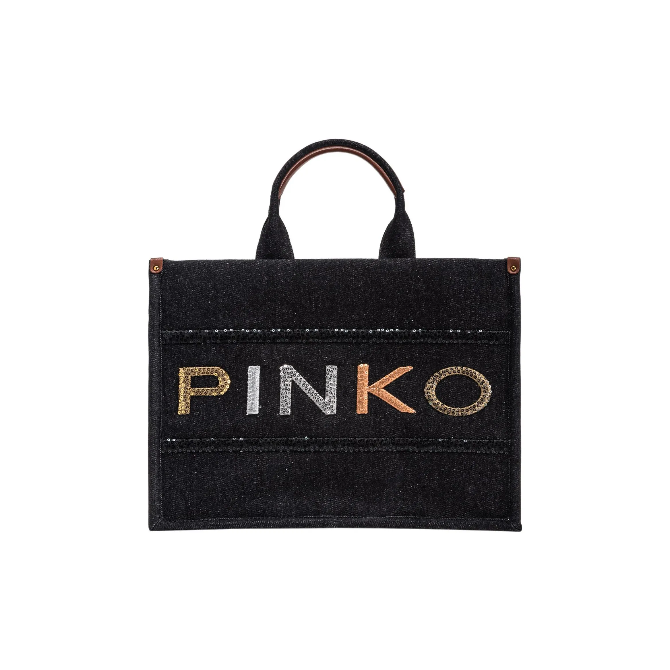 PINKO Cotton Shopping Сумка Сумка Большая Женская Черная