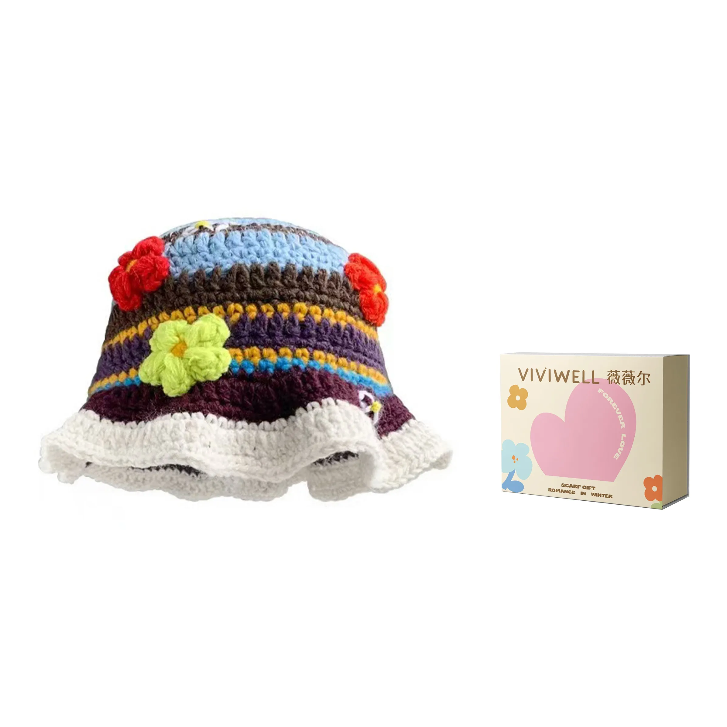 VIVIWELL Beanies Women's Brown