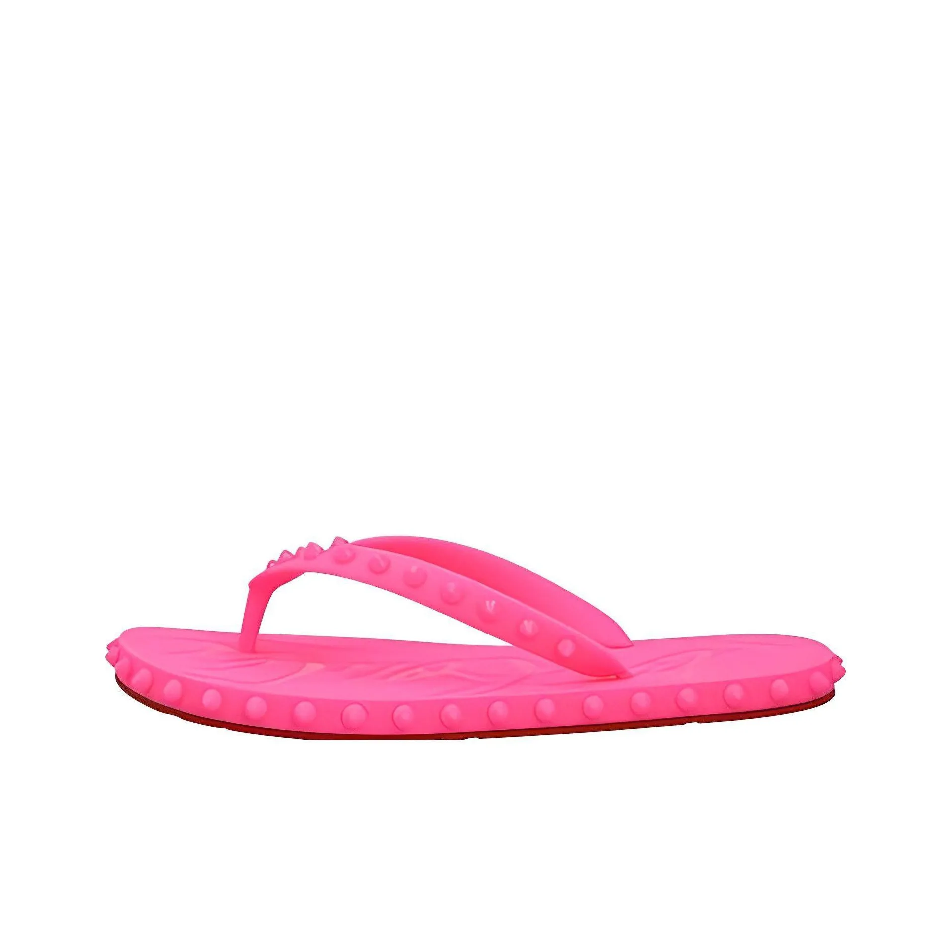 CL LUBOTING Abrasion Resistant Flip Flops Women's Fuchsia