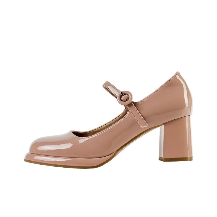 Wonderful Couple Грубый каблук Туфли Мэри Джейн Женские