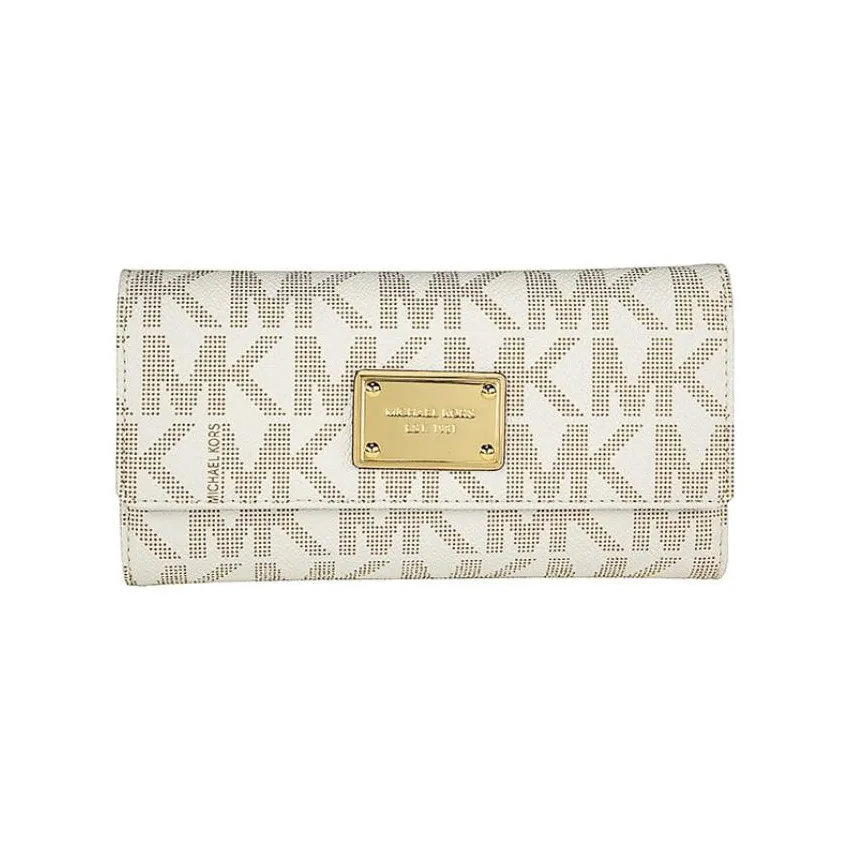 MICHAEL KORS Vanilla PVC Polyvinyl Chloride Coin Purses Wallets Women's Vanilla
