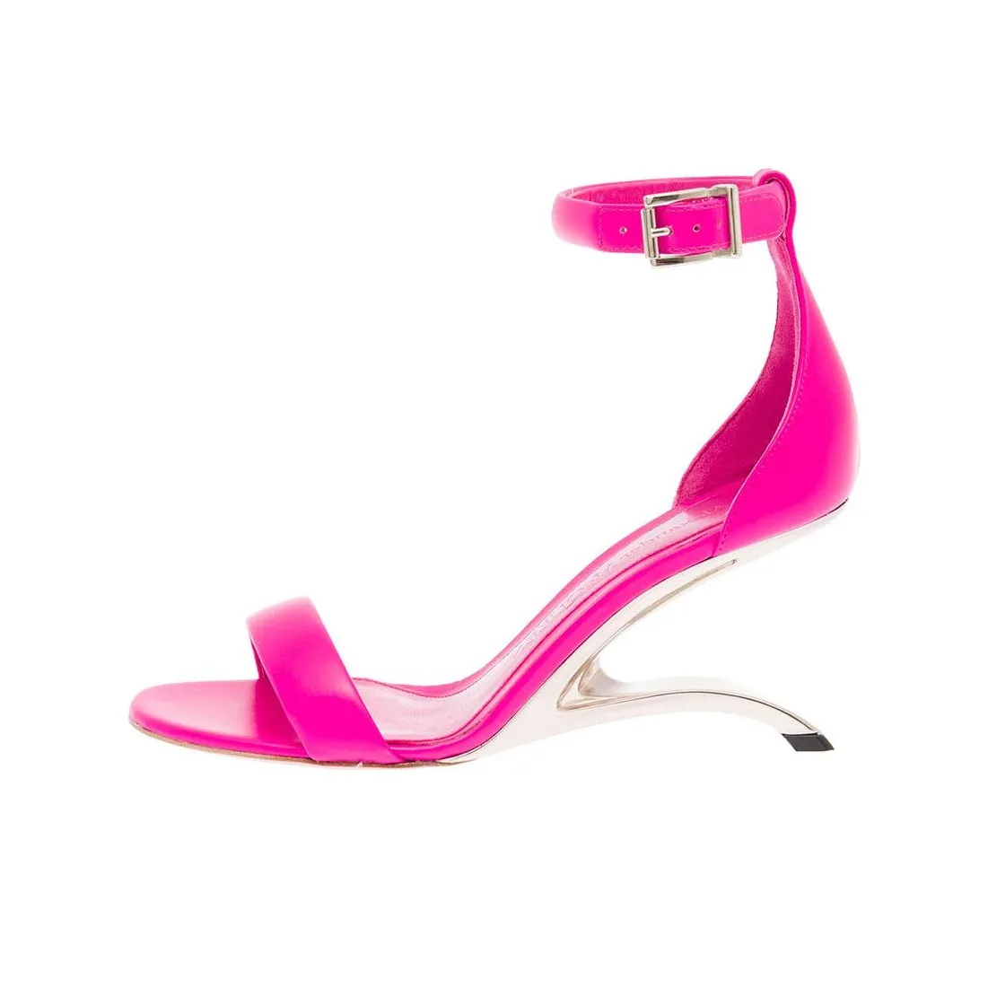 Alexander McQueen Arc Bobby Pink One Strap Sandals Women's Pink