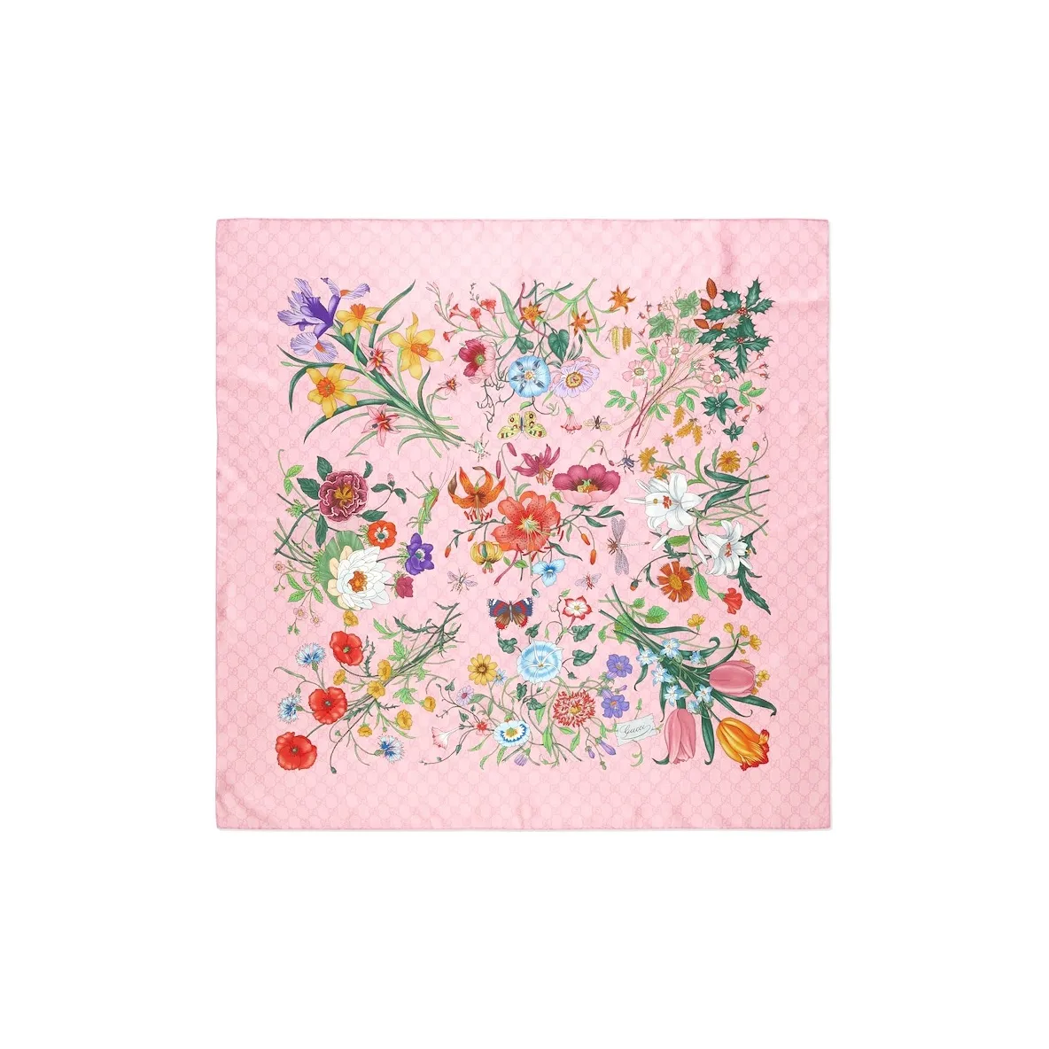 GUCCI Silk Scarves Women's Pink