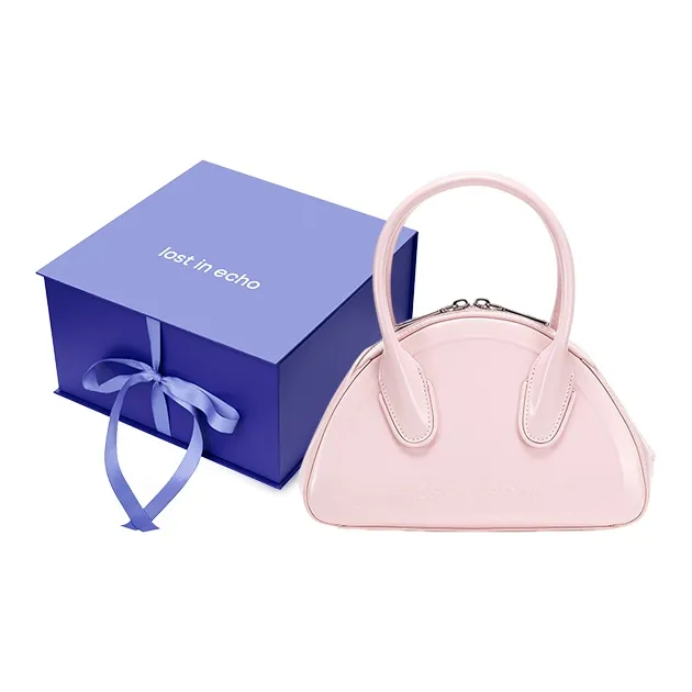 Lost In Echo Cow Leather Bowling Ball Shoulder Bag, Crossbody Bag, Handbag Trumpets Women's Pink