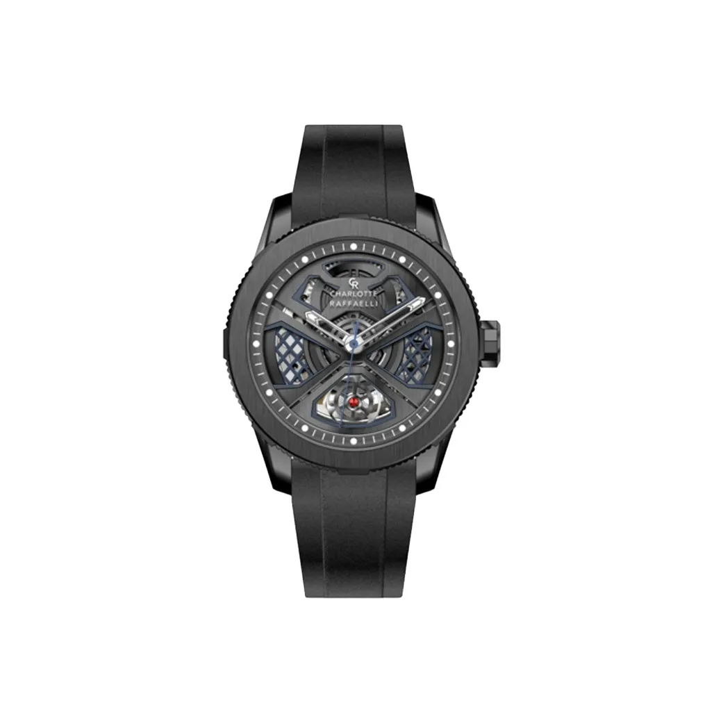 CHARLOTTE RAFFAELLI· The Heart Of Machinery Series X Mecha Wrist Watch Mechanical Movement Black Dial Men's Watches