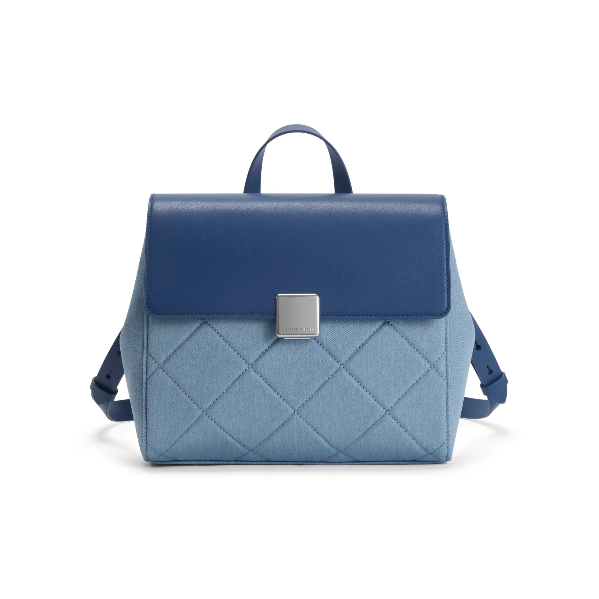 CHARLES&KEITH Denim anderson CK Bag Backpack Double Shoulder Handbag Medium Size Women's Multicolor