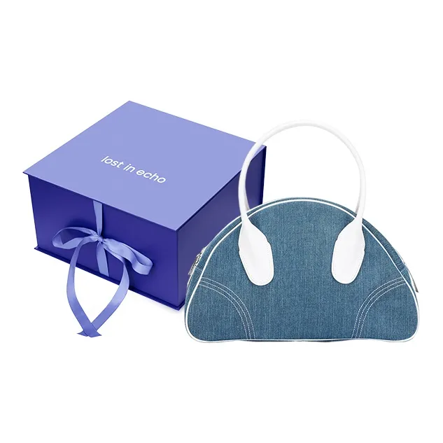 Lost In Echo Denim Bowling Ball, Shoulder Bag, Handbag Tubas Women's Denim