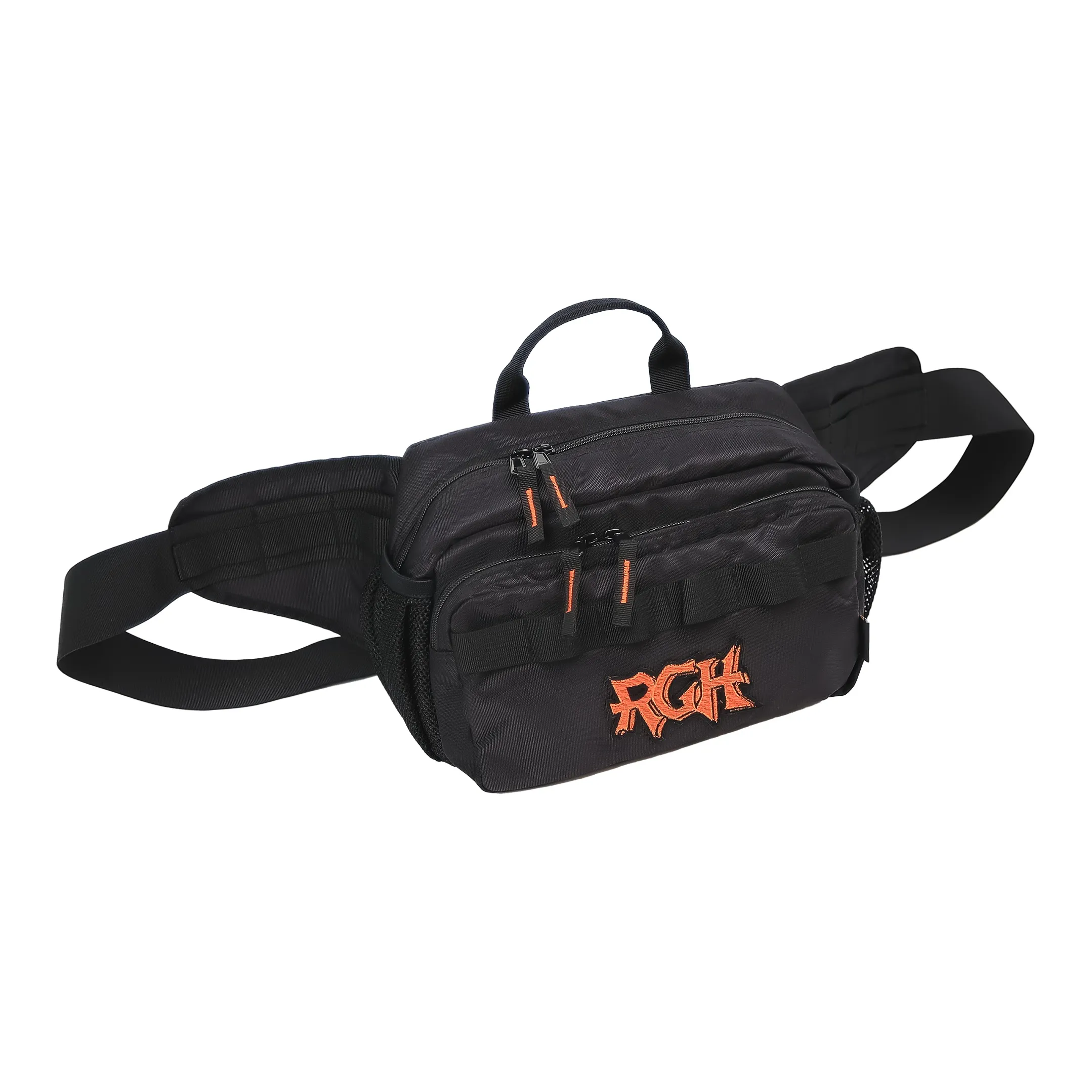 Rough Enough Canvas Бананка Сумка Sling Сумка Большая Мужская Черная Оранжевая