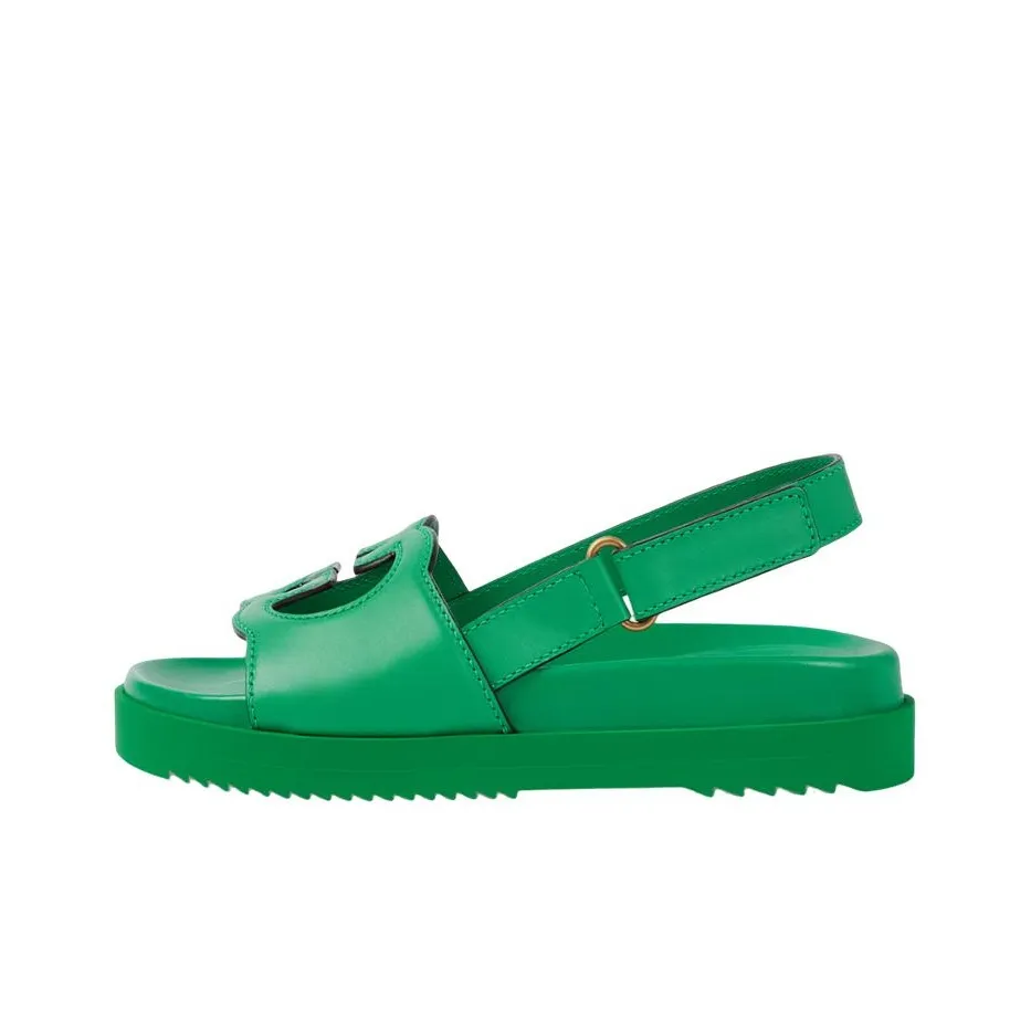 GUCCI Gg Platform Sandal Green Women's