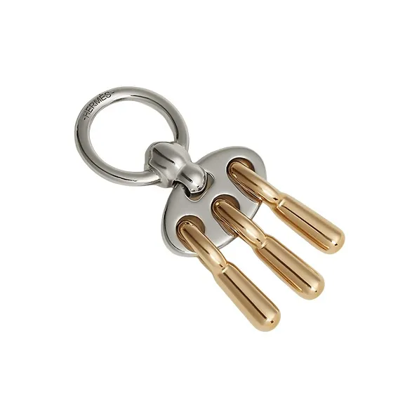 HERMES Шелковый шарф с заколкой для волос унисекс серебряный