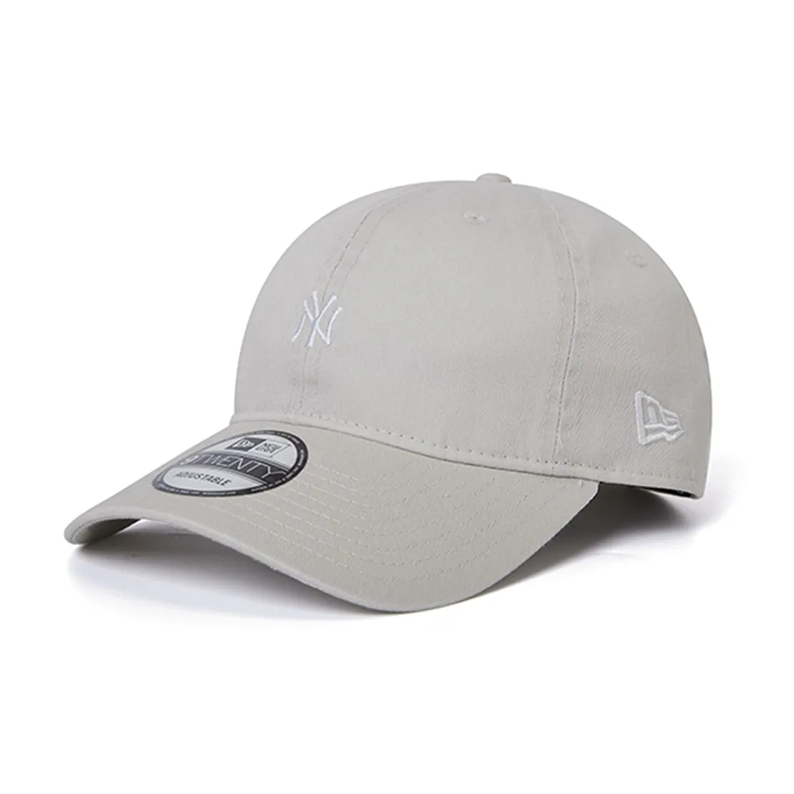 New Era Logo Decorated Curved Brim Baseball Cap Grey