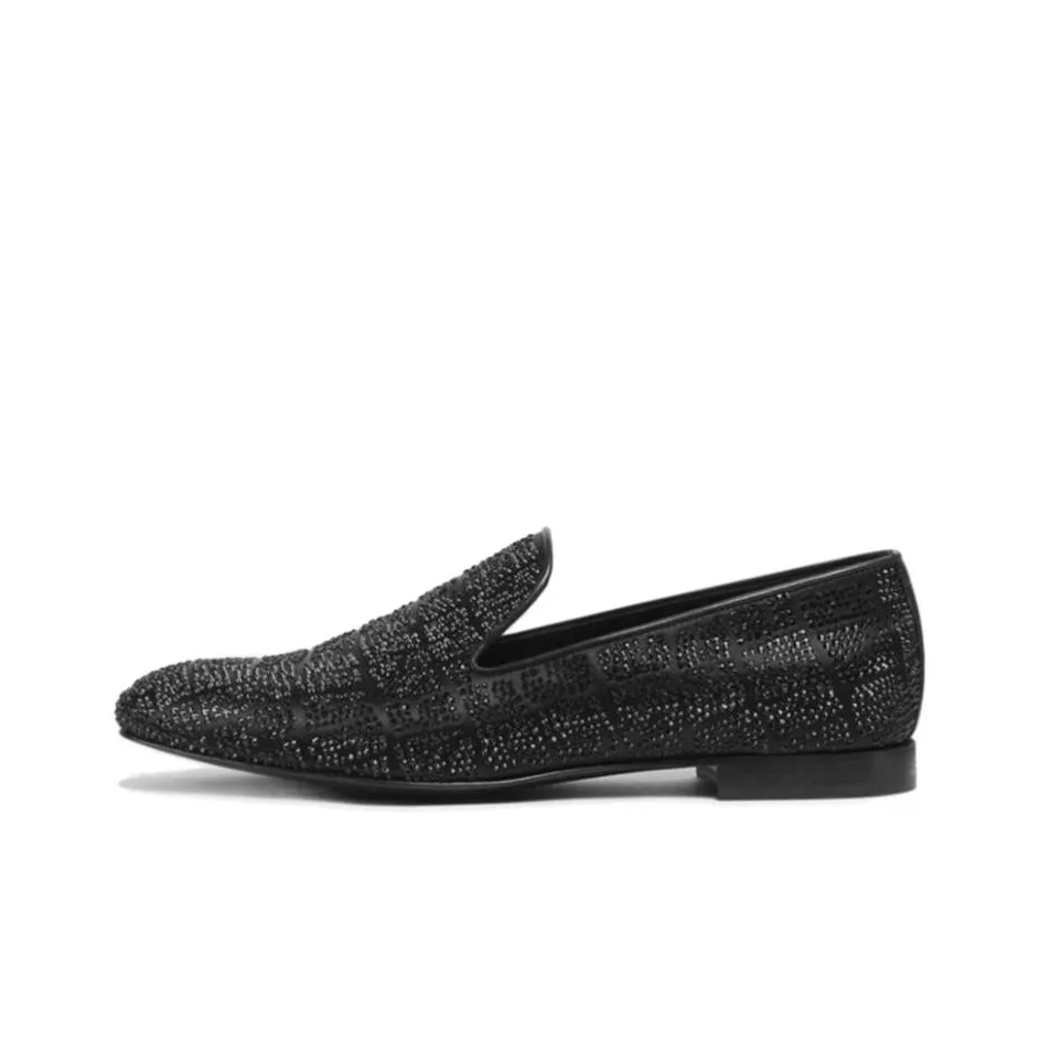 VERSACE Crystal-embellished Satin Loafers