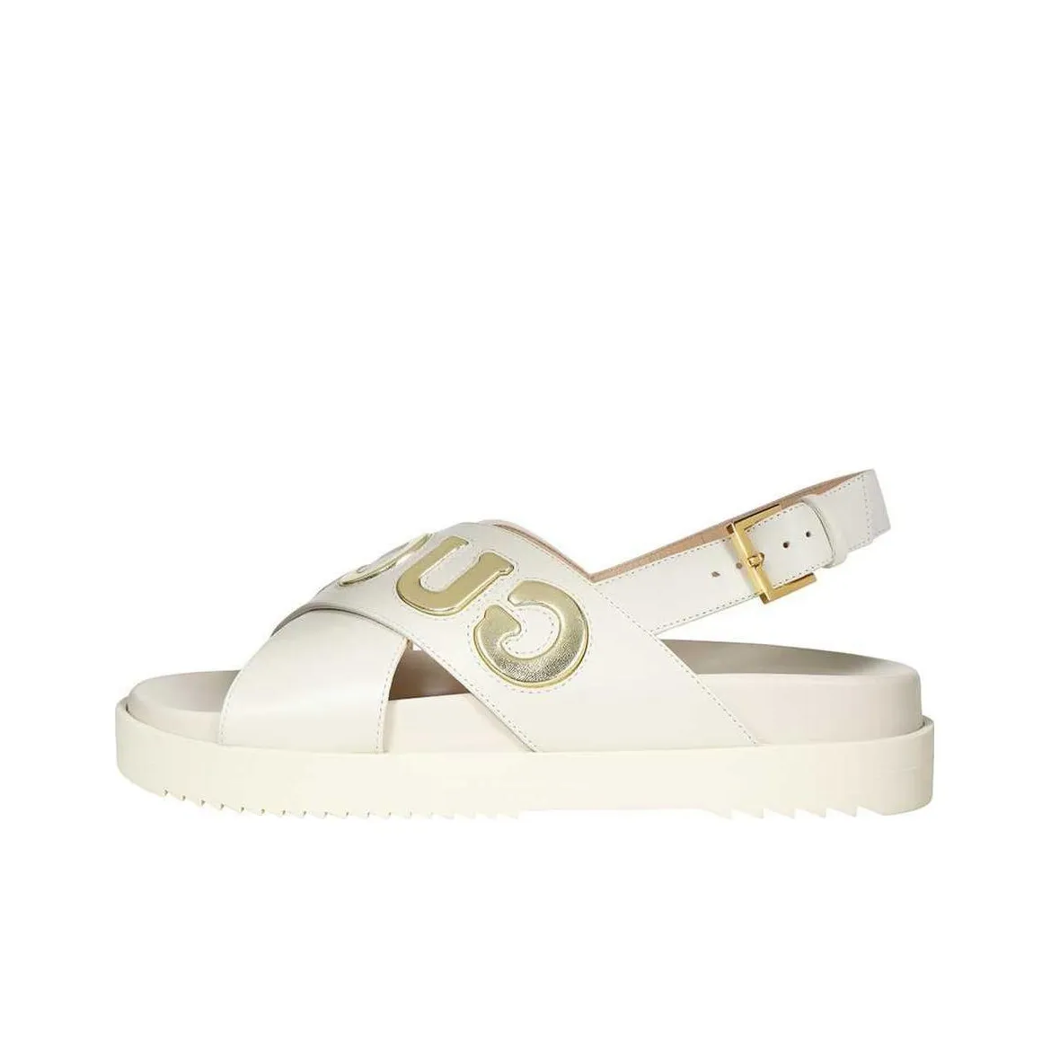 GUCCI Women's Sandal 'White Metallic Gold' Women's