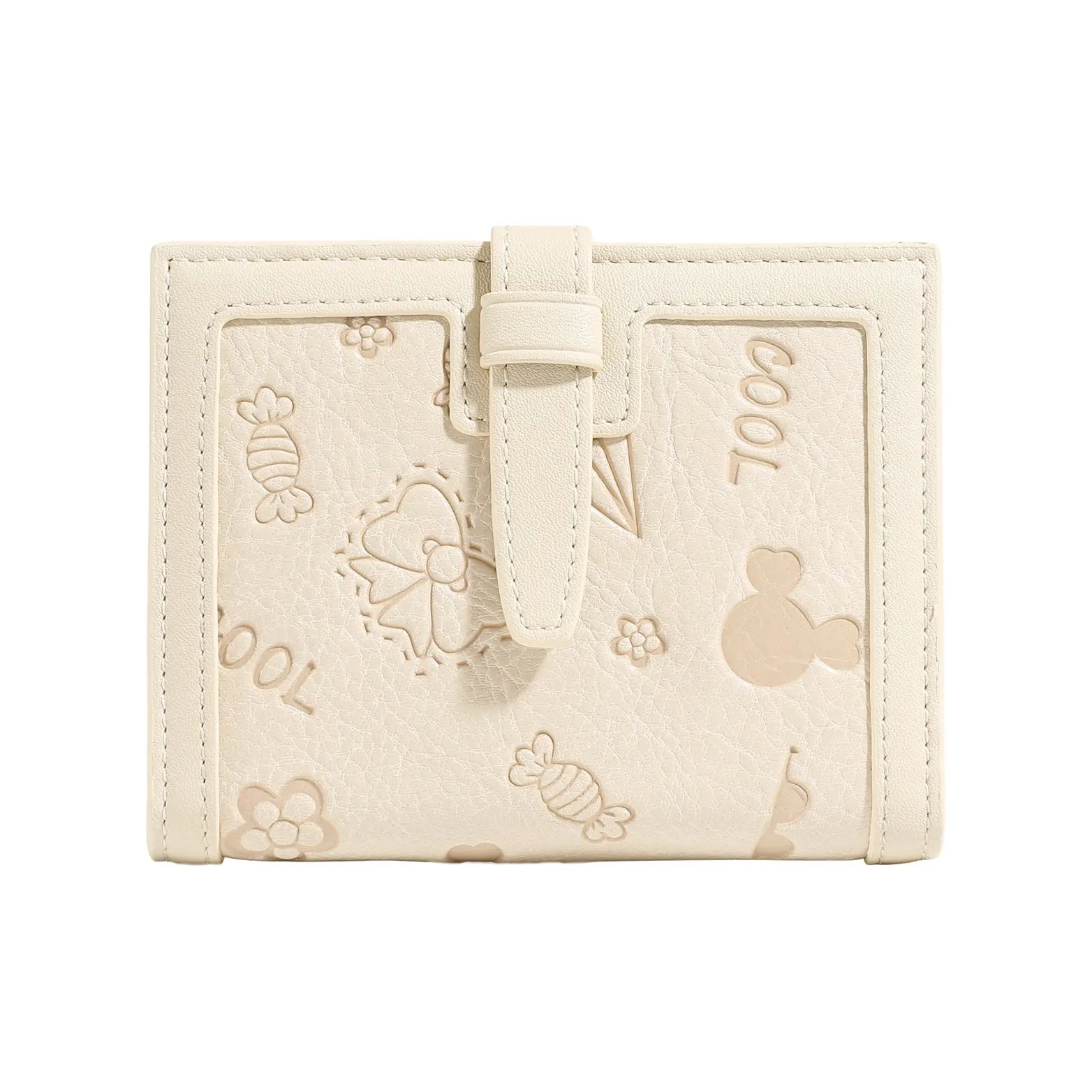 AILUXI Synthetic Leather Women's Card Holder Wallet Women's Milkshake White