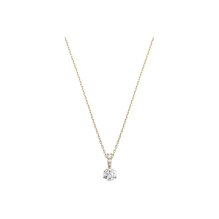 Swarovski Solitaire Gold Plated Necklaces Women's Gold