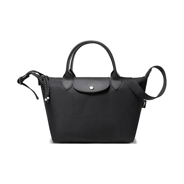 LONGCHAMP Le Pliage Energy Nylon Canvas Handbag Small Size Women's Black