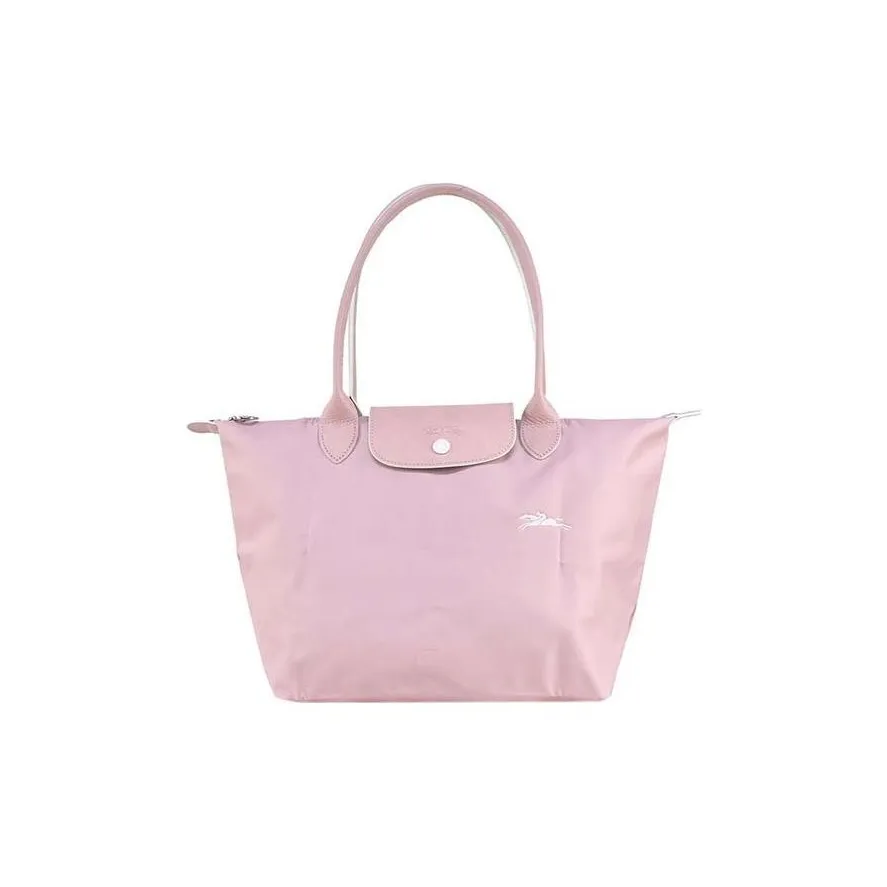LONGCHAMP Le Pliage Polyamide Canvas Fabric Canvas Bag Dumpling Bag One Shoulder Handbag Medium Size Women's Pink