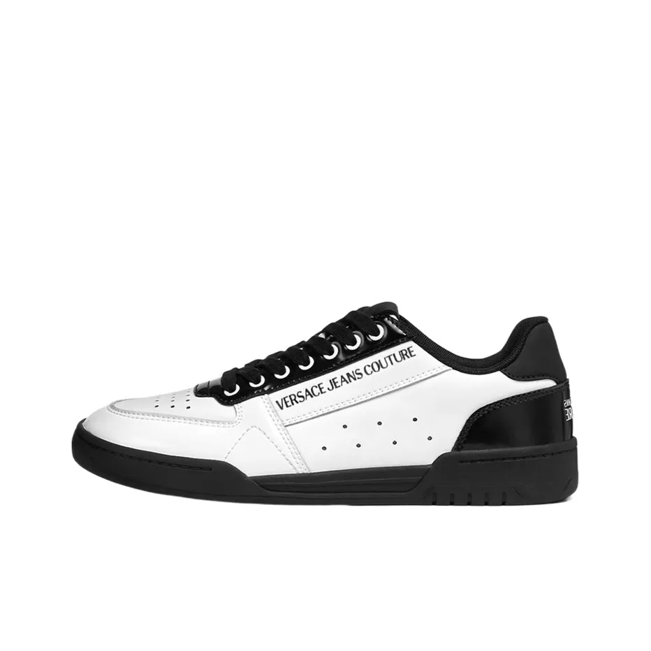 VERSACE JEANS Couture Низкие Кроссовки для скейтбординга Мужские Белые Черные