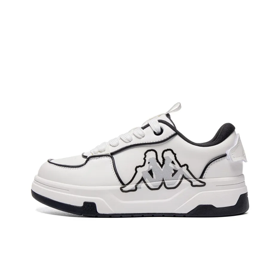 Kappa College Series Back to Back Anti Slip Wear Resistant Low Top Skateboard Shoes Women's Black White