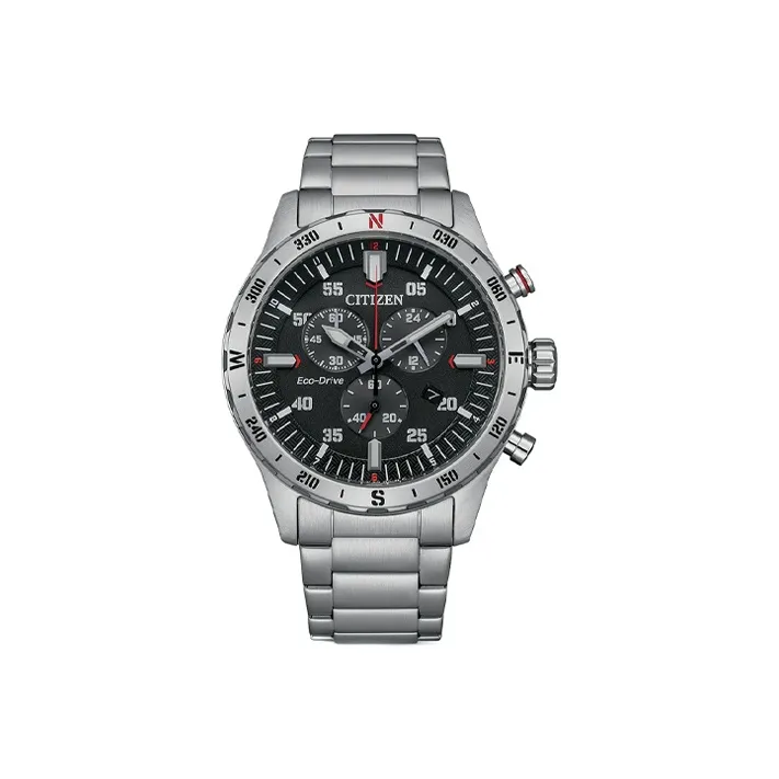 CITIZEN Световой Кварцевый Механизм Мужские Часы Eco Drive Series 43,5 мм Черные