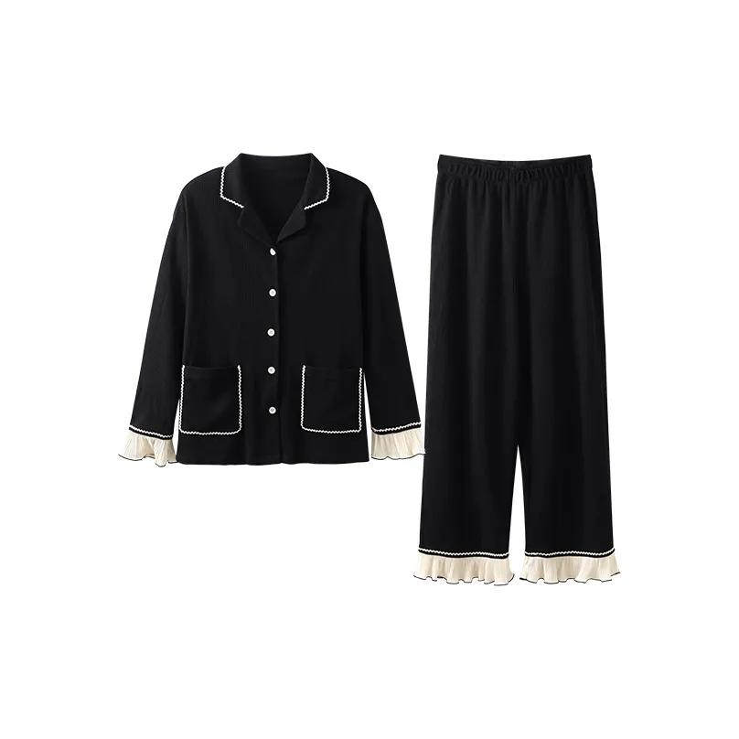 JINGYUN Pajama Set Women's Black