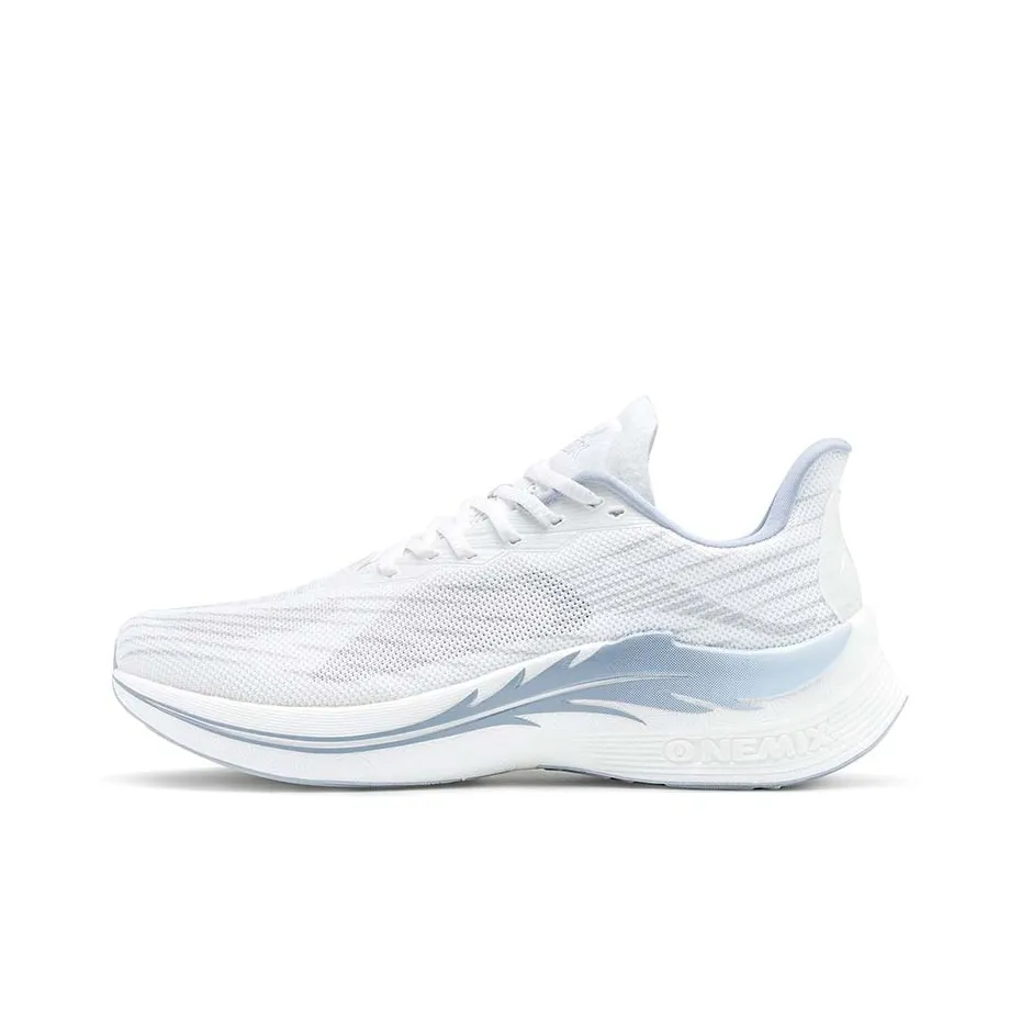 ONEMIX Breezy And Cool Running Shoes Unisex Silver Wing White